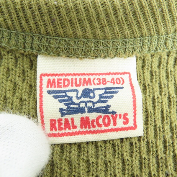 実際に弊社で買取させて頂いたThe REAL McCOY'S/リアルマッコイズ コットン 長袖Tシャツ カーキ系 Mの画像 2枚目