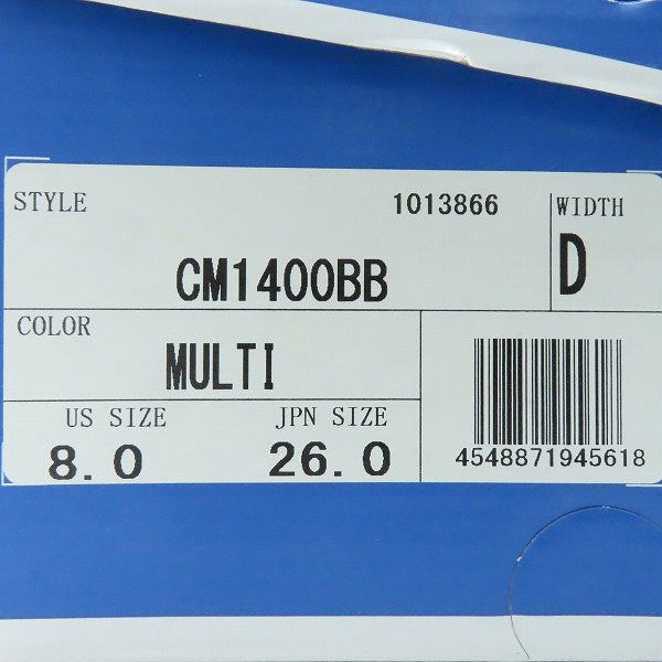 実際に弊社で買取させて頂いた【未使用】NEW BALANCEｘBEAMS/ニューバランス×ビームス 40th 別注 ベージュマルチ CM1400BB/26.0の画像 9枚目