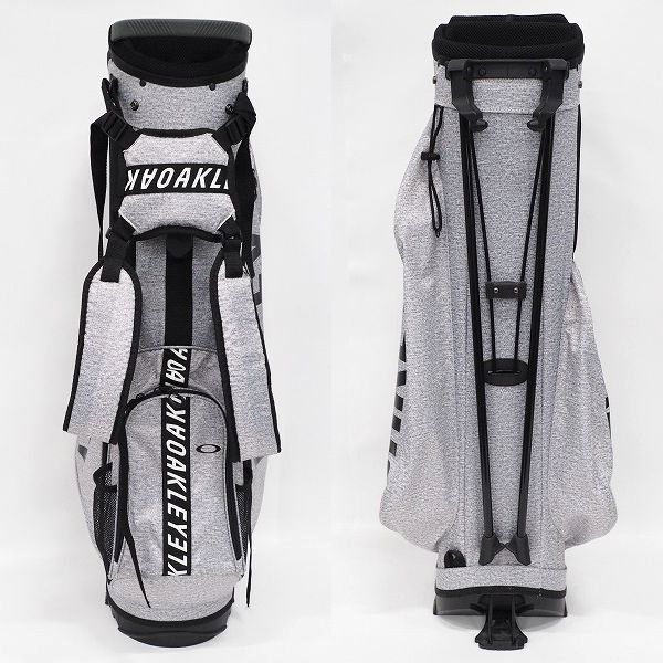 実際に弊社で買取させて頂いたOAKLEY/オークリー ゴルフ 921398JP 9.5型 6分割スタンド式キャディバッグ グレーｘブラックの画像 2枚目