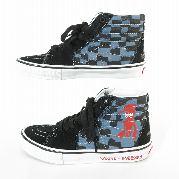 実際に弊社で買取させて頂いたVANS×KROOKED/バンズ×クルキッド SKATE SK8-HI Ray Barbee Natas スニーカー 500714/25の画像 3枚目