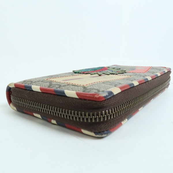 実際に弊社で買取させて頂いたGUCCI/グッチ GGスプリーム クーリエ UFO 虎 ラウンド ジップ ウォレット/財布の画像 2枚目