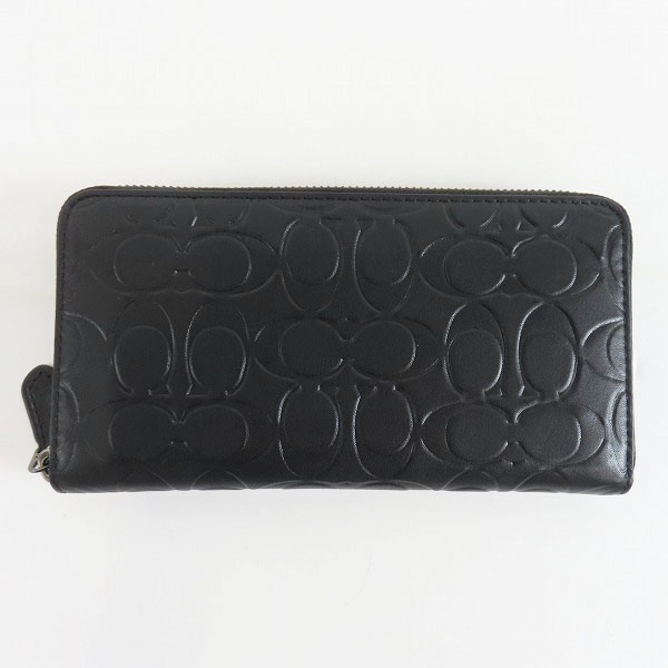 実際に弊社で買取させて頂いたCOACH/コーチ シグネチャー ラウンドジップ 長財布の画像 1枚目