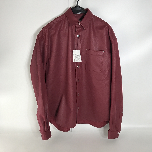 実際に弊社で買取させて頂いたJOHN LAWRENCE SULLIVAN/ジョンローレンスサリバン 22AW  ヴィーガン レザーオーバーサイズシャツ/46