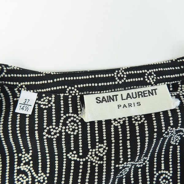 実際に弊社で買取させて頂いた【JPタグ】SAINT LAURENT PARIS/サンローランパリ 総柄 シルクシャツ 496202 Y348S /37の画像 2枚目