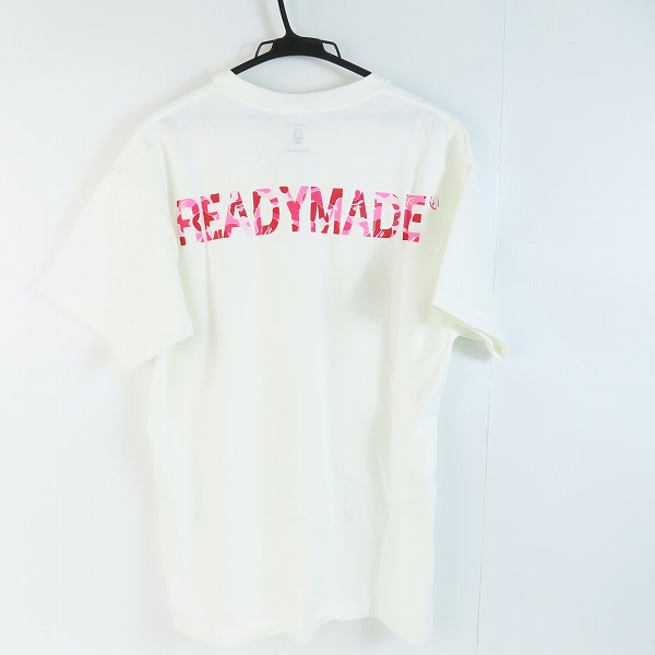 実際に弊社で買取させて頂いたA BATHING APE×READYMADE/アベイシングエイプ×レディメイド 刺繍入り Tシャツ ホワイト Mの画像 1枚目