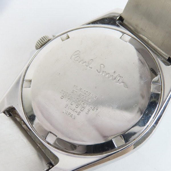 実際に弊社で買取させて頂いたPaul Smith/ポールスミス メタルバンド クオーツ 6038-H24741【動作未確認】の画像 4枚目