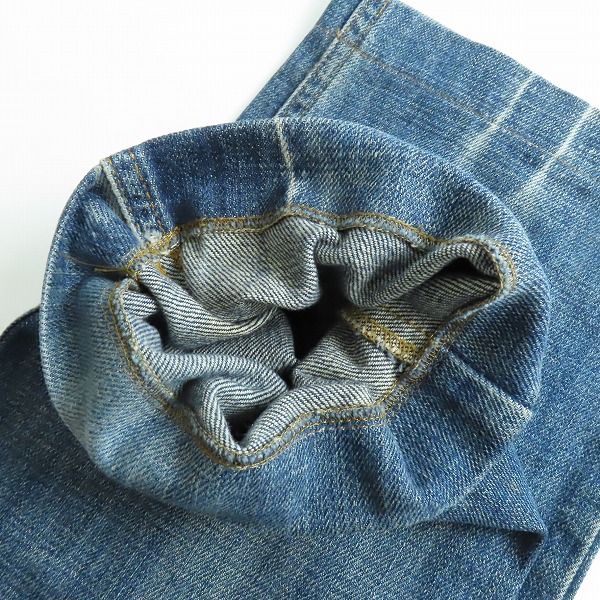 実際に弊社で買取させて頂いたDOLCE&GABBANA/ドルチェ＆ガッバーナ/ドルガバ ロゴ プレート スタッズ/レザーベルト デニム パンツ/ジーンズ/48の画像 9枚目