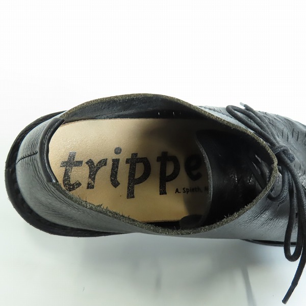 実際に弊社で買取させて頂いたtrippen/トリッペン Moor black レザーシューズの画像 4枚目