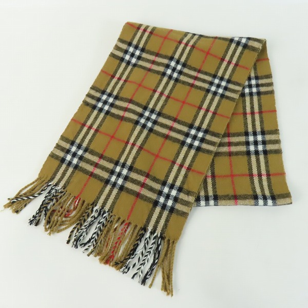 実際に弊社で買取させて頂いたBurberrys/バーバリーズ チェック柄 ウールマフラー