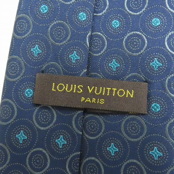 実際に弊社で買取させて頂いたLOUIS VUITTON/ルイヴィトン 総柄 シルク100％ ネクタイの画像 3枚目