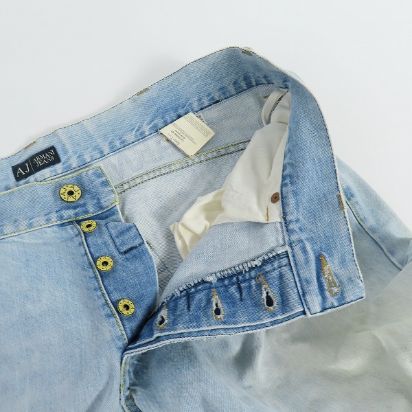 実際に弊社で買取させて頂いたARMANI JEANS/アルマーニジーンズ クラッシュデニム パンツ/38の画像 5枚目