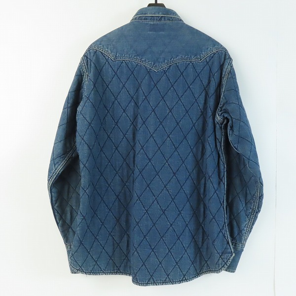 実際に弊社で買取させて頂いたWAREHOUSE/ウエアハウス DUBBLE WORKS キルティング デニムジャケット 40の画像 1枚目