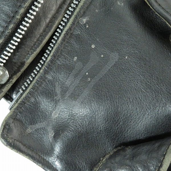 実際に弊社で買取させて頂いたSchott/ショット バイカータグ後期 618 レザー ダブルライダースジャケット /38の画像 6枚目