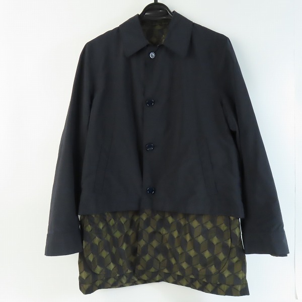 実際に弊社で買取させて頂いたDRIES VAN NOTEN/ドリスヴァンノッテン ステンカラー リバーシブル 1157-343-0386/46の画像 1枚目