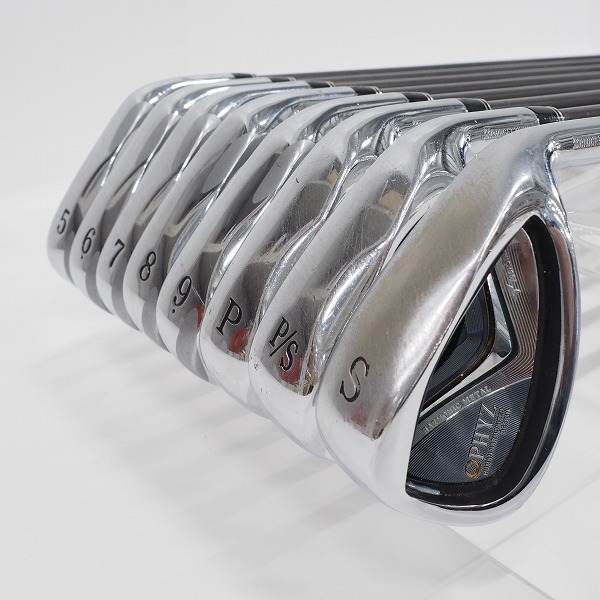 実際に弊社で買取させて頂いたブリヂストン TOUR STAGE/ツアーステージ PHYZ/ファイズ アイアン #5～9,P,P/S,Sw 8本セット PZ-5011 FLEX:R