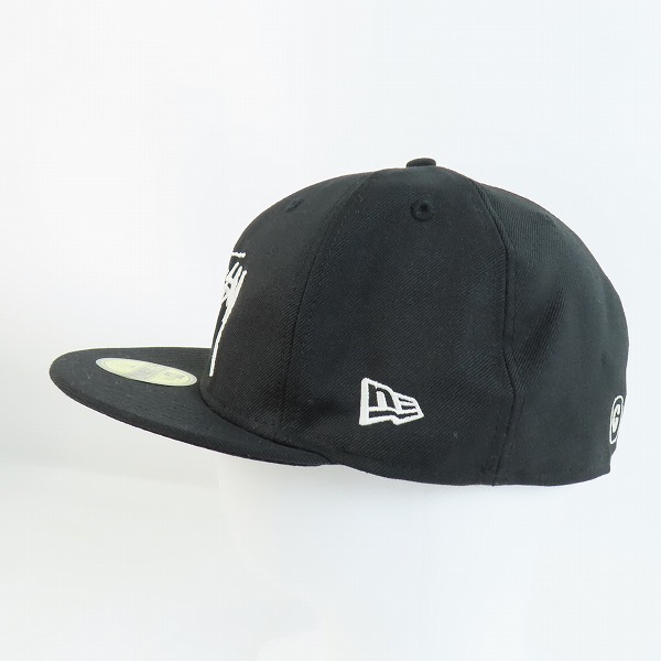 実際に弊社で買取させて頂いたSTUSSY×NEW ERA/ステューシー×ニューエラ 59FIFTY ベースボールキャップ/帽子 7-1/2の画像 2枚目