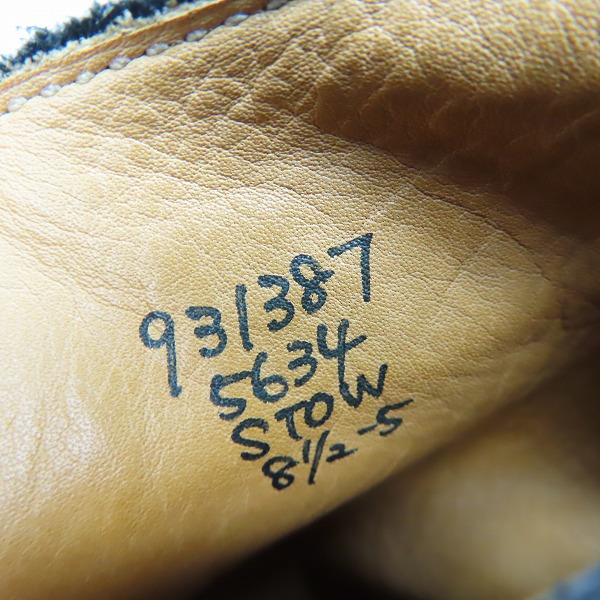 実際に弊社で買取させて頂いたTricker's/トリッカーズ STOW/ストウ ウイングチップ カントリーブーツ 5634 8.5の画像 5枚目