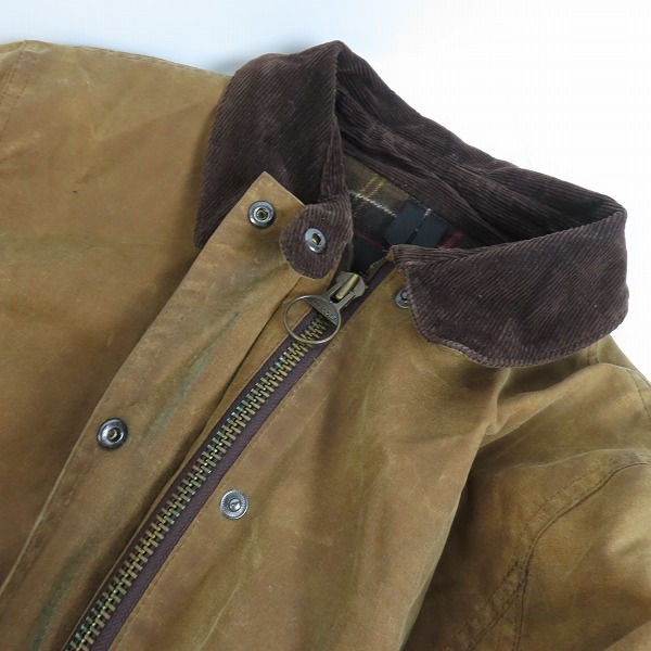 実際に弊社で買取させて頂いたBARBOUR/バブアー L65 NEW MARKET JK オイルド コーティング ジャケット/14の画像 3枚目