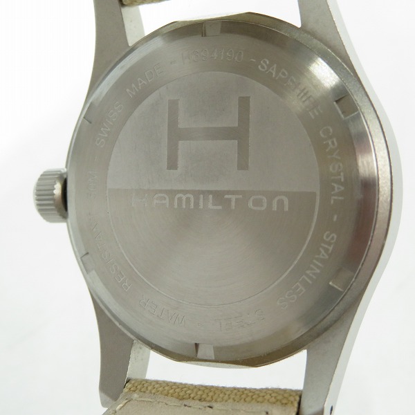 実際に弊社で買取させて頂いたHAMILTON/ハミルトン カーキ フィールド 手巻き 腕時計/ウォッチ H694190の画像 3枚目