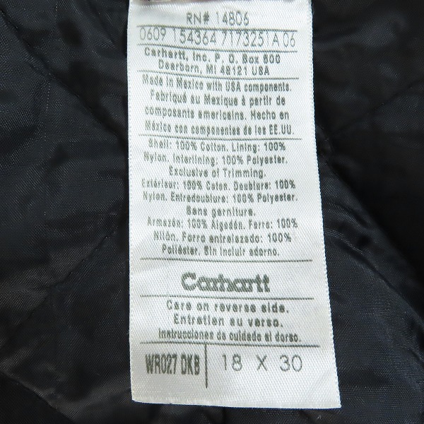 実際に弊社で買取させて頂いたCarhartt/カーハート オーバーオール RN14806/18×30の画像 3枚目