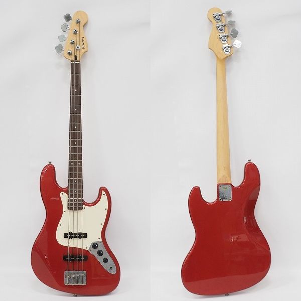 実際に弊社で買取させて頂いた★BUSKER'S/バスカーズ ジャズベース Type メタリックレッド 4弦エレキベースの画像 1枚目