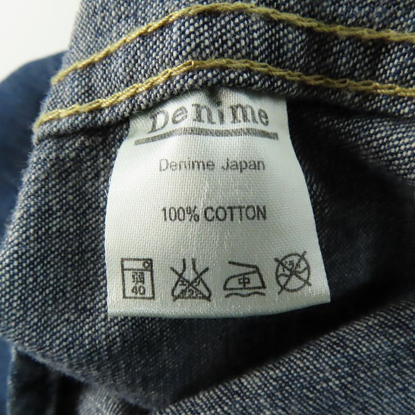 実際に弊社で買取させて頂いたDENIME/ドゥニーム classic wear/ウエスタンデニムシャツ/Mの画像 3枚目