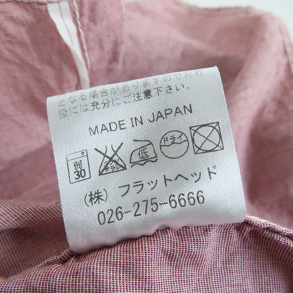 実際に弊社で買取させて頂いたGLORY PARK/グローリーパーク THE FLAT HEAD/フラットヘッド 長袖 ウエスタンシャツ ピンク系/38の画像 5枚目