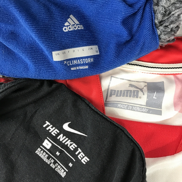 実際に弊社で買取させて頂いた【おまとめ】NIKE/ナイキ adidas/アディダス PUMA/プーマ 他 メンズ/キッズ Tシャツ/ポロシャツ/ベンチコート 等