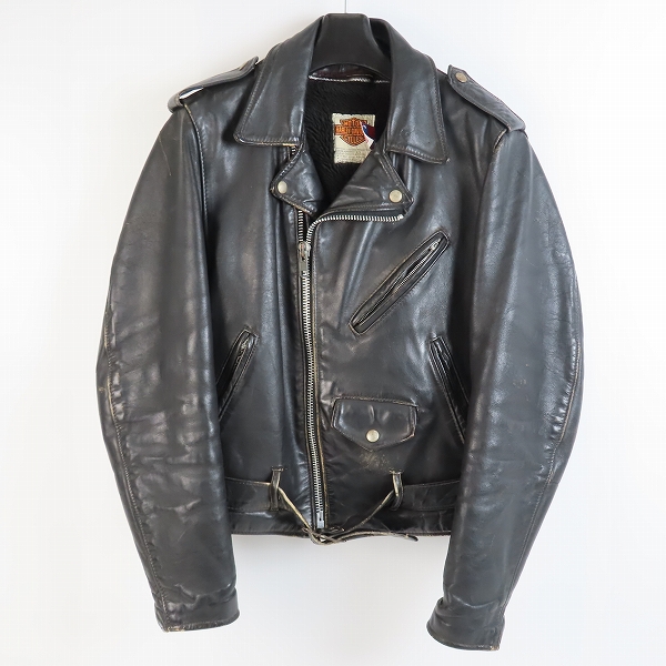 実際に弊社で買取させて頂いた【難有り】HARLEY DAVIDSON/ハーレーダビッドソン ボアライナー付き ダブルライダースジャケット/38
