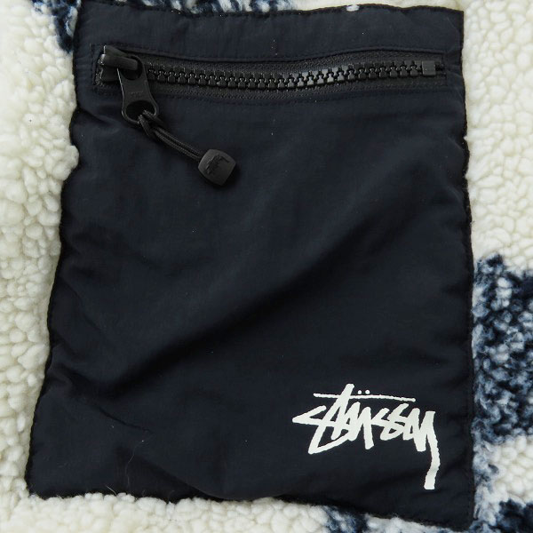 実際に弊社で買取させて頂いた stussy/ステューシ フリースジャケット Mask Jacquard Sherp/Mの画像 4枚目