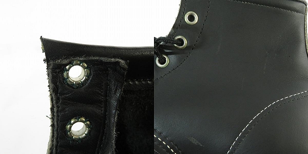 実際に弊社で買取させて頂いたREDWING/レッドウィング オールブラックセッターブーツ 8137/9Dの画像 7枚目
