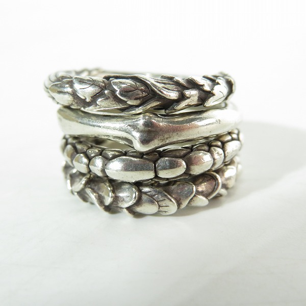 実際に弊社で買取させて頂いた【ギャラ付】Bloody Mary/ブラッディマリー mixture/ミクスチャー 4連リング/15号の画像 1枚目