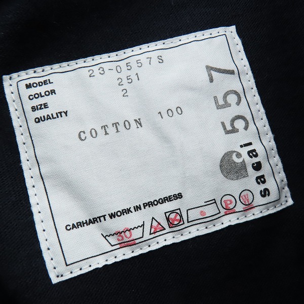 実際に弊社で買取させて頂いたsacai×Carhartt/サカイ×カーハート 23AW Carhartt WIP T-Shirt/ウィップTシャツ/半袖Tシャツ 23-0557S/2の画像 2枚目