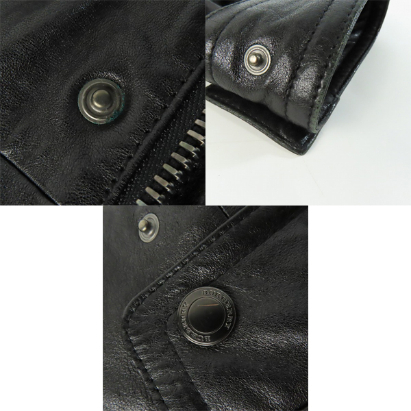 実際に弊社で買取させて頂いたBURBERRY LONDON/バーバリーロンドン ジップアップ ブルゾン レザージャケット A1F71-416-09 Lの画像 8枚目