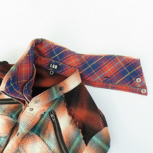 実際に弊社で買取させて頂いたL.G.B./ルグランブルー スナップボタン チェックシャツ Shirt-G/TIPI/M 27059/1の画像 5枚目