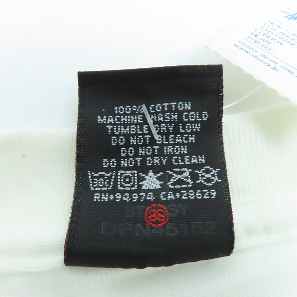 実際に弊社で買取させて頂いたSTUSSY × HECTIC/ステューシー×ヘクティク フラワー プリントTシャツ ホワイト/Lの画像 3枚目