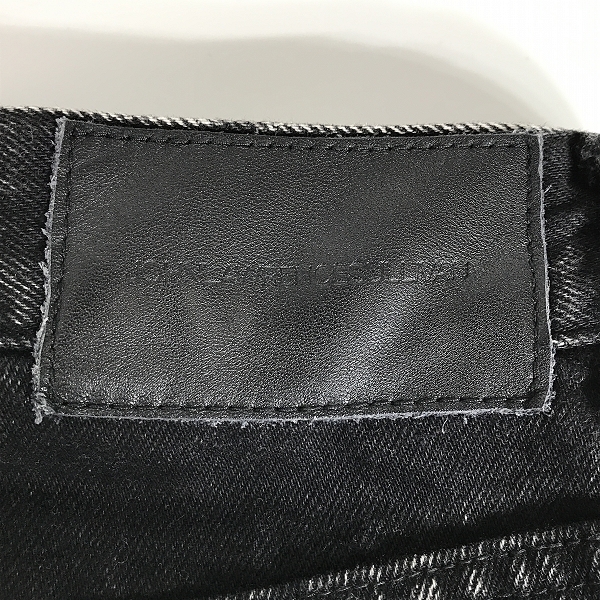 実際に弊社で買取させて頂いたJOHN LAWRENCE SULLIVAN/ジョンローレンスサリバン ブラックデニムパンツ レイヤード/ジップ 2B011-0321-28/46の画像 2枚目