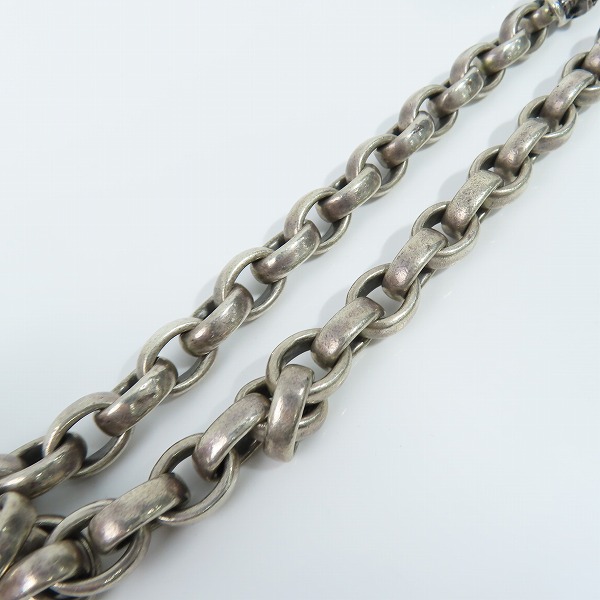 実際に弊社で買取させて頂いたBWL/BILL WALL LEATHER/ビルウォールレザー ビンテージスカル&ライオン シルバーウォレットチェーンの画像 6枚目