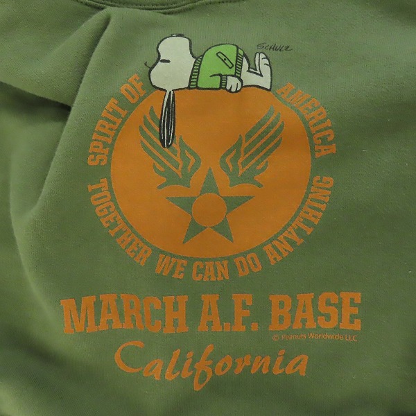 実際に弊社で買取させて頂いたBUZZ RICKSON'S×PEANUTS /バズリクソンズ×ピーナッツ スヌーピー パーカー/Lの画像 7枚目