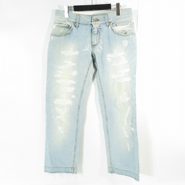 実際に弊社で買取させて頂いたDOLCE&GABBANA/ドルチェ＆ガッバーナ/ドルガバ ロゴ プレート デニム パンツ G3TCTD/46