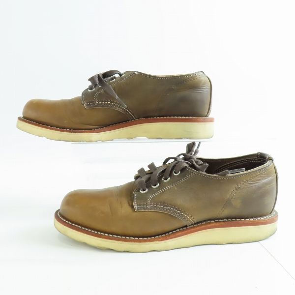実際に弊社で買取させて頂いたCHIPPEWA/チペワ プレーントゥ ローカット レザー シューズ ブラウン系 1901M47/26の画像 3枚目