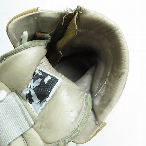 実際に弊社で買取させて頂いた【難有り】Rick Owens/リックオウエンス GEOBASKET ジオバスケット ハイカットスニーカー スエードレザー/42の画像 4枚目