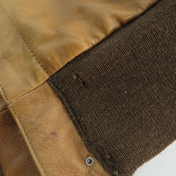 実際に弊社で買取させて頂いたBUZZ RICKSON'S/バズリクソンズ AVIATION ASSOCIATES A-2 ウールライニング フライトジャケット BR80219/40の画像 5枚目