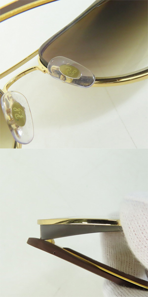 実際に弊社で買取させて頂いたRay-Ban/レイバン ティアドロップ 度入り サングラス RB3549 001/T5 の画像 8枚目
