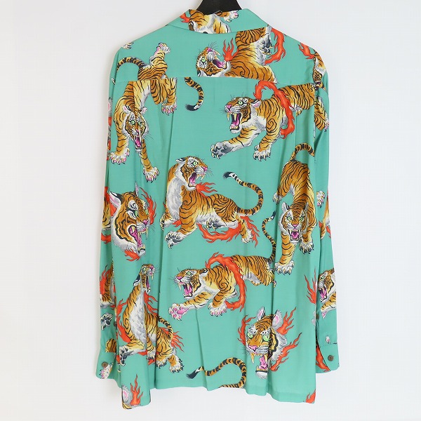 実際に弊社で買取させて頂いたWACKO MARIA×TIM LEHI/ワコマリア×ティムリーハイ タイガー アロハシャツ XLの画像 1枚目