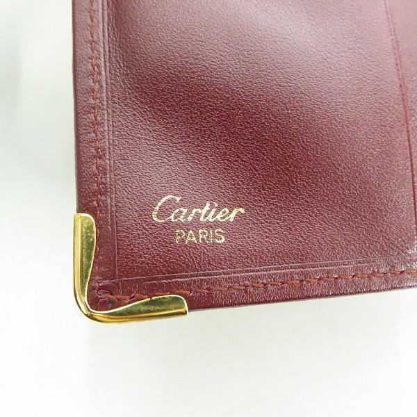 実際に弊社で買取させて頂いたCartier/カルティエ マストライン レザー 二つ折り 財布/ウォレットの画像 6枚目