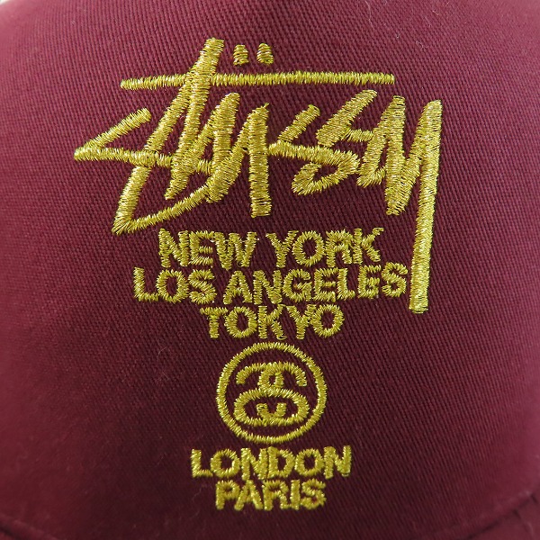 実際に弊社で買取させて頂いたSTUSSY/ステューシー ロゴ刺繍 キャップ/帽子 O/Sの画像 8枚目