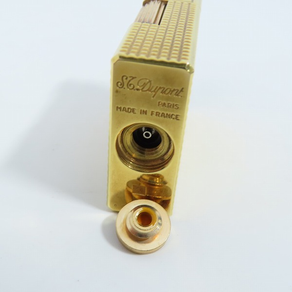 実際に弊社で買取させて頂いたS.T.Dupont/デュポン LINE1/ライン1 ショート ダイヤカット ガスライター ゴールドの画像 5枚目