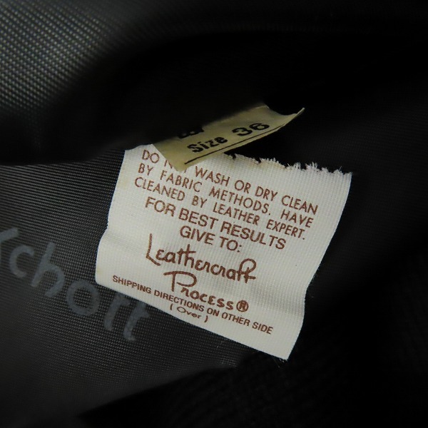 実際に弊社で買取させて頂いたSCHOTT/ショット ファーライナー付き シングルレザーライダースジャケット/36の画像 3枚目