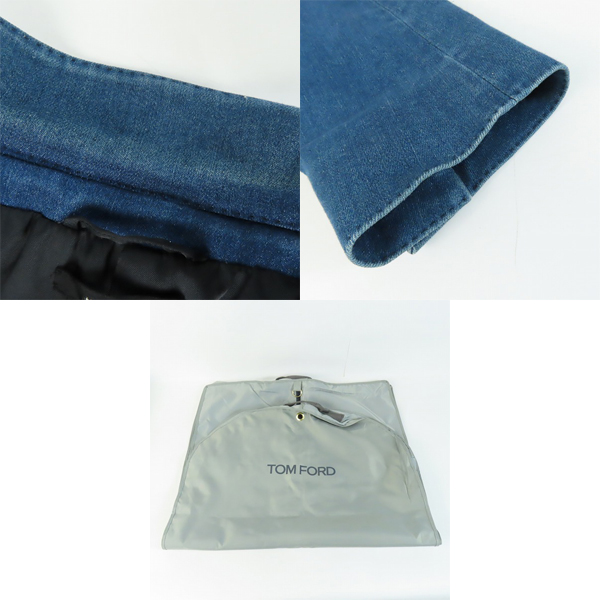 実際に弊社で買取させて頂いたTOM FORD/トムフォード 20-21AW DENIM ATTICUS JACKET ウォッシュ加工 デニム スーツ/セットアップ 874R11/6-50C/7-46Rの画像 9枚目